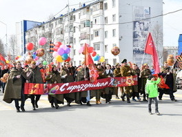 Коллектив «Газпром добыча Надым» принял участие в праздновании Дня Победы